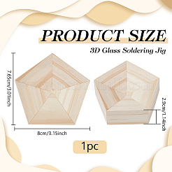 Holz 3D Glas Lötvorrichtung&nbsp;TOOL-WH0039-62A