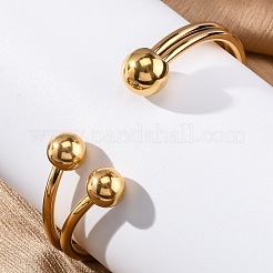 Браслеты-манжеты из нержавеющей стали 304 BJEW-P310-16G