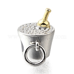 Подвески-коннекторы для ведерка шампанского из латуни с эмалью KK-V007-40GP-01