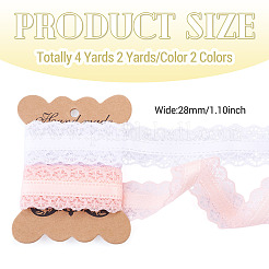 Garniture en dentelle polyester 4 verges 2 couleurs&nbsp;OCOR-TADJ0001-02B