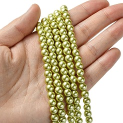 Экологически чистые стеклянные жемчужные бусины класса А&nbsp;LS-HY-J002-6mm-HX082