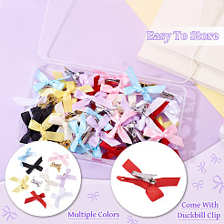 50 шт. 10-х цветные заколки-банты из полиэстера и сплава кожи аллигатора PHAR-TA0001-16