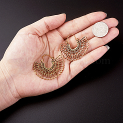 Серьги-кольца из чешского сплава в стиле ретро&nbsp;LS-EJEW-TAC0003-03AG