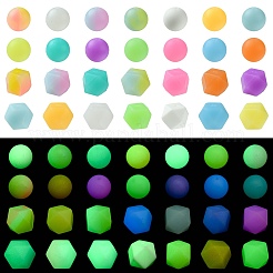 Светящиеся 56 шт. 28 цвета круглые пищевые силиконовые бусины SIL-CJ0001-31
