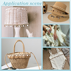 5 ярд полиэфирной кружевной ленты с бахромой&nbsp;OCOR-PH0005-07