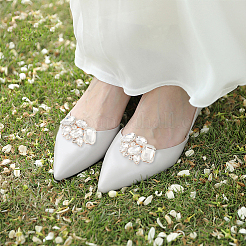 Abnehmbare Schuhschnallenclips aus eleganter Legierung mit Strass&nbsp;AJEW-FG0002-31