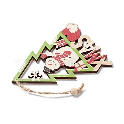 Рождественские украшения из деревянных подвесок HJEW-K037-01A