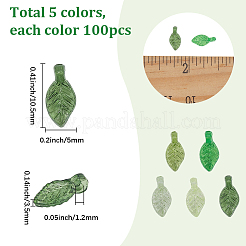 500шт 5 цвета прозрачные акриловые подвески&nbsp;TACR-SP0001-35