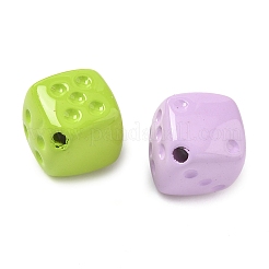 Непрозрачные акриловые бусины с распылением OACR-P031-01B