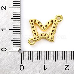 Messing Micro Pave klare Zirkonia Schmetterling Verbinder Verbinder Charms&nbsp;KK-A230-03C-G