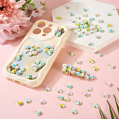 200 Stück undurchsichtige Blumen-Cabochons aus Kunstharz&nbsp;CRES-TA0001-73