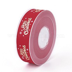 Полиэстер grosgrain лента для Рождества SRIB-P013-D02