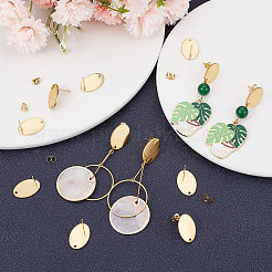 30 шт. фурнитура для сережек-гвоздиков из нержавеющей стали 201 STAS-BBC0001-72