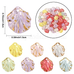 100 шт. Непрозрачные акриловые подвески&nbsp;MACR-YW0004-08A