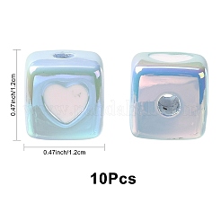 10 шт. непрозрачные акриловые эмалевые бусины&nbsp;ACRC-FS0001-02B