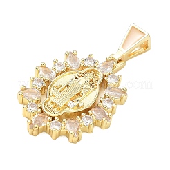 Pendentifs religieux en laiton pavé de zirconiums cubiques&nbsp;CU-CBA83A6-01C-G04