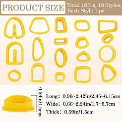 1 набор пластиковых формочек для глины DIY-CP0010-78B