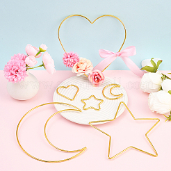 12 шт. 6 стиля железного кольца для самодельной плетеной сети/паутины с перьями&nbsp;IFIN-SP0001-49