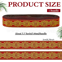 Вышивка полиэфирными лентами в этническом стиле&nbsp;OCOR-WH0109-042A-01