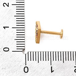 F136 Titan Pavé Zirkonia Frucht Labrets mit innenliegendem Gewinde&nbsp;ME-CBA9828-06A-G