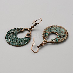 Boucles d'oreilles pendantes géométriques en alliage de style ethnique avec épingles en fer pour femmes&nbsp;EJEW-WH0047-90C