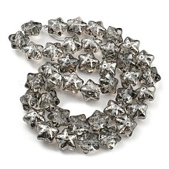 Нити прозрачных стеклянных бусин с жемчужным блеском EGLA-G037-07A-PL01