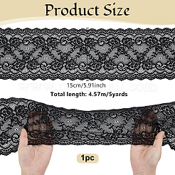 1 rouleau de ruban de dentelle 10 % élasthanne et 90 % nylon&nbsp;OCOR-OC0001-96B
