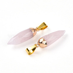 Природного розового кварца подвески G-N345-01C