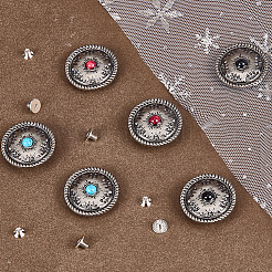 12 комплект декоративных заклепок из сплава 3 цветов&nbsp;BUTT-CP0001-07B