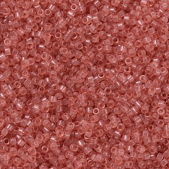 MIYUKIデリカビーズ  シリンダー  日本製シードビーズ  11/0  （db1302)は透明な桃を染めた  1.3x1.6mm  穴：0.8mm  約2000PCS /ボトル  10 G /ボトル&nbsp;SEED-JP0008-DB1302