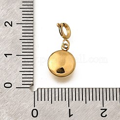 Плоские круглые подвесные украшения из нержавеющей стали 304&nbsp;STAS-H202-32G