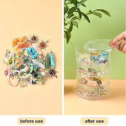 Поворотный однослойный пластиковый ящик для хранения ювелирных изделий AJEW-YW0001-14