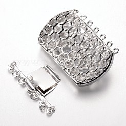 Латунь кубического циркония коробка застежками ZIRC-O020-08P-NR