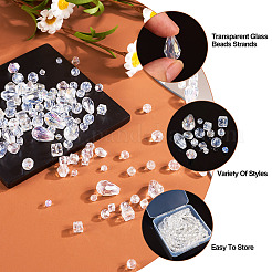 15 нитка 15 стиля прозрачные гальванические стеклянные бусины нити EGLA-TA0001-13