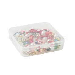 4 шт. Рождественский браслет из сплава с эмалированными звеньями&nbsp;BJEW-FS00032