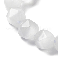 Нити белых бусин «кошачий глаз» G-Q169-E10-01