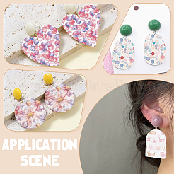 5 шт. 5 стиля масляной живописи серии керамика глина вода переводная бумага&nbsp;AJEW-UN0002-60