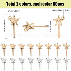 160 шт. 2 цвета подвески из сплава в тибетском стиле&nbsp;FIND-SC0017-58