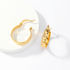 Шикарные минималистичные латунные серьги-кольца GO0255