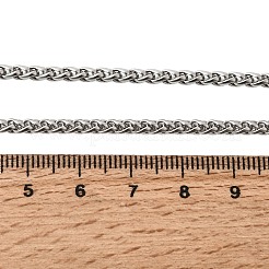 Цепочка из нержавеющей стали 201 толщиной 3 мм&nbsp;NJEW-K302-08P