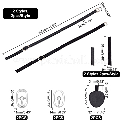 Ahademaker 4 комплект 2 стильных шнурков из искусственной кожи на высоком каблуке&nbsp;AJEW-GA0004-24