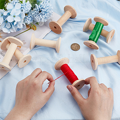 Катушки с деревянными нитками TOOL-WH0155-140