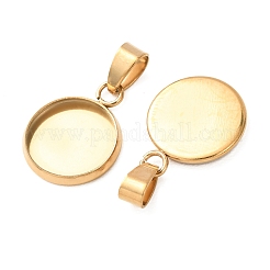 Cabochon pendenti in acciaio inossidabile 304&nbsp;LS-STAS-L282-010G-04