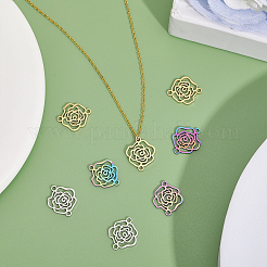 12 шт. 3-цветное ионное покрытие (IP) 304 нержавеющая сталь соединительные подвески&nbsp;STAS-CA0002-09