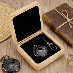 Cajas magnéticas para embalaje de insignias de madera&nbsp;CON-WH0043-307