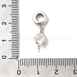 Антикоррозийные европейские подвески из стерлингового серебра 925 шт.&nbsp;STER-Z013-01P