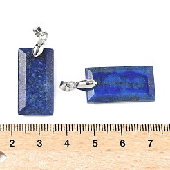 Граненые подвески из окрашенного натурального лазурита&nbsp;G-L623-03P-05