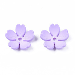 Прорезиненные непрозрачные акриловые колпачки для бусин&nbsp;ACRP-T010-02C