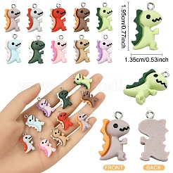 20 шт. 10 цвета непрозрачные подвески из смолы&nbsp;RESI-YW0004-42