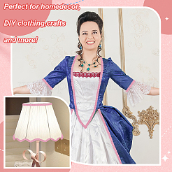 Волнистая кружевная лента из полиэстера и филиграни&nbsp;SENE-WH0003-32B